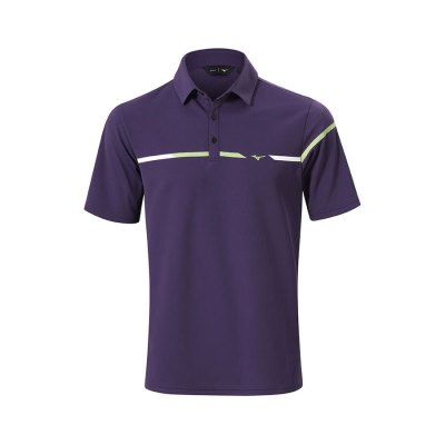 Camisa Polo Mizuno Breath Thermo ST Hombre - Morados - Chile M925NXGSAM
